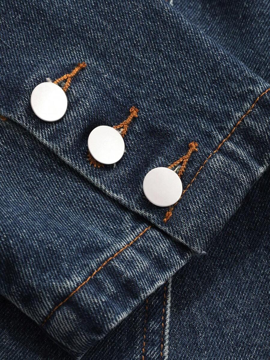 GRANATOWA KURTKA JEANS 