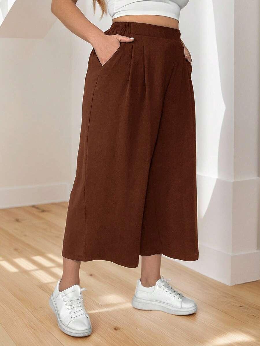 BRĄZOWE SPODNIE CASUAL