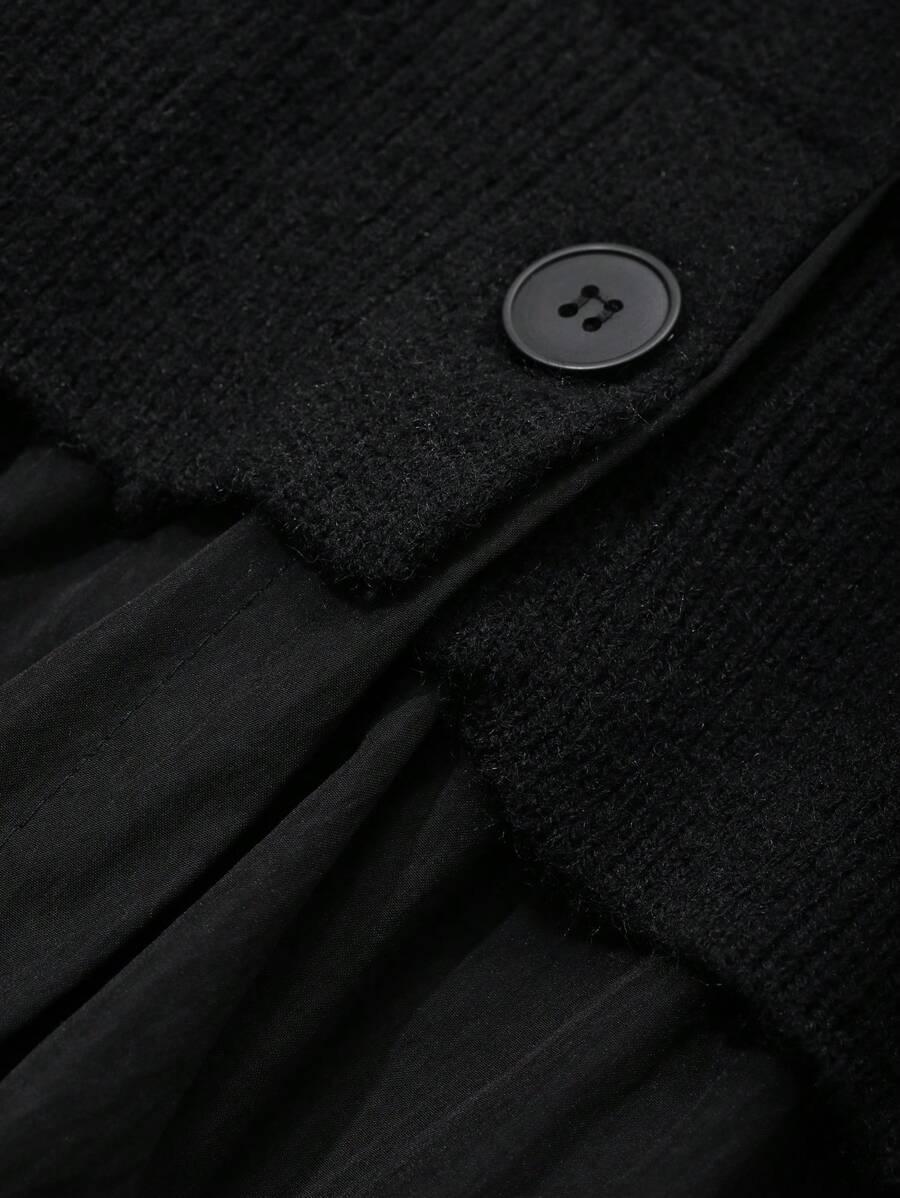  SWETER ROZPINANY CZARNY 