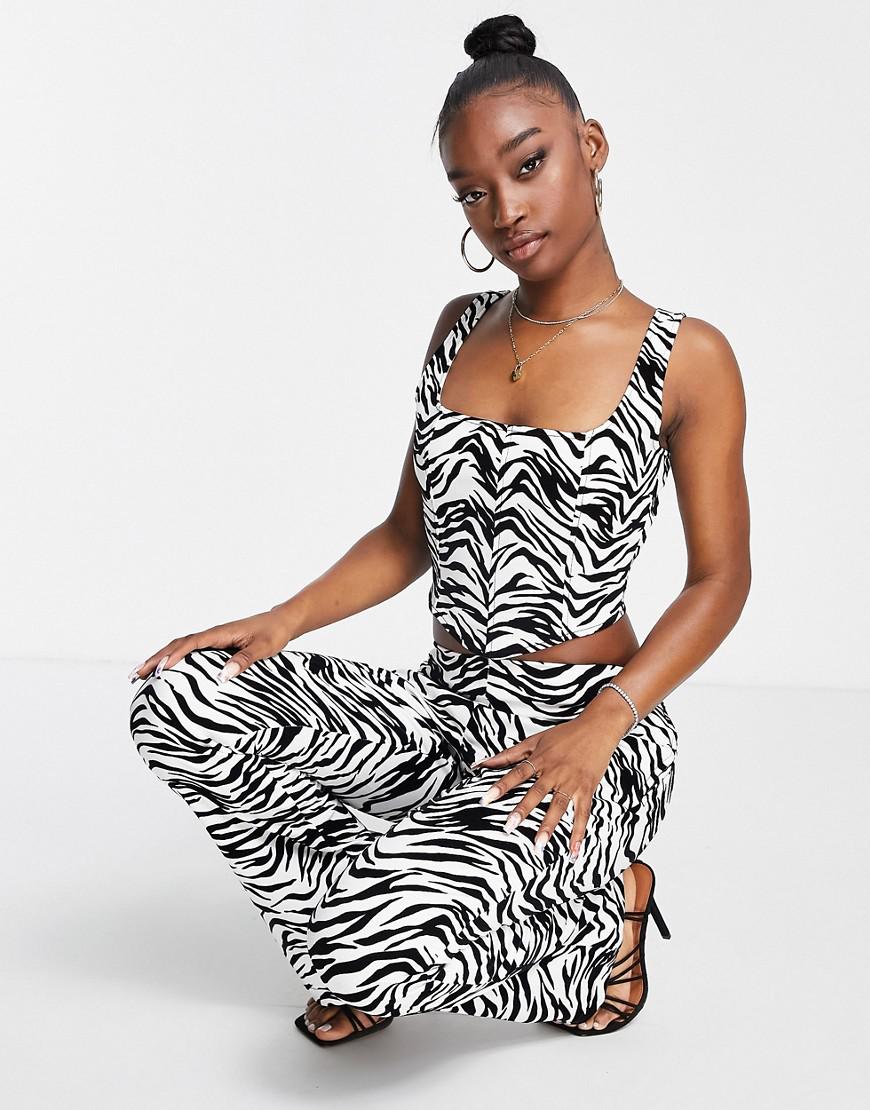 GORSETOWY CROP TOP ZEBRA PRINT