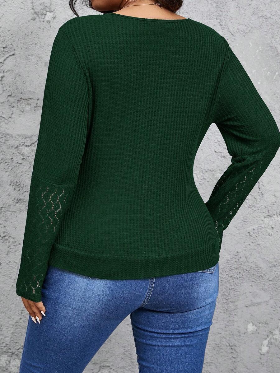 ZIELONA BLUZKA V-NECK