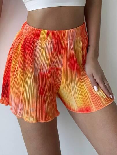plisowane spodenki tie dye
