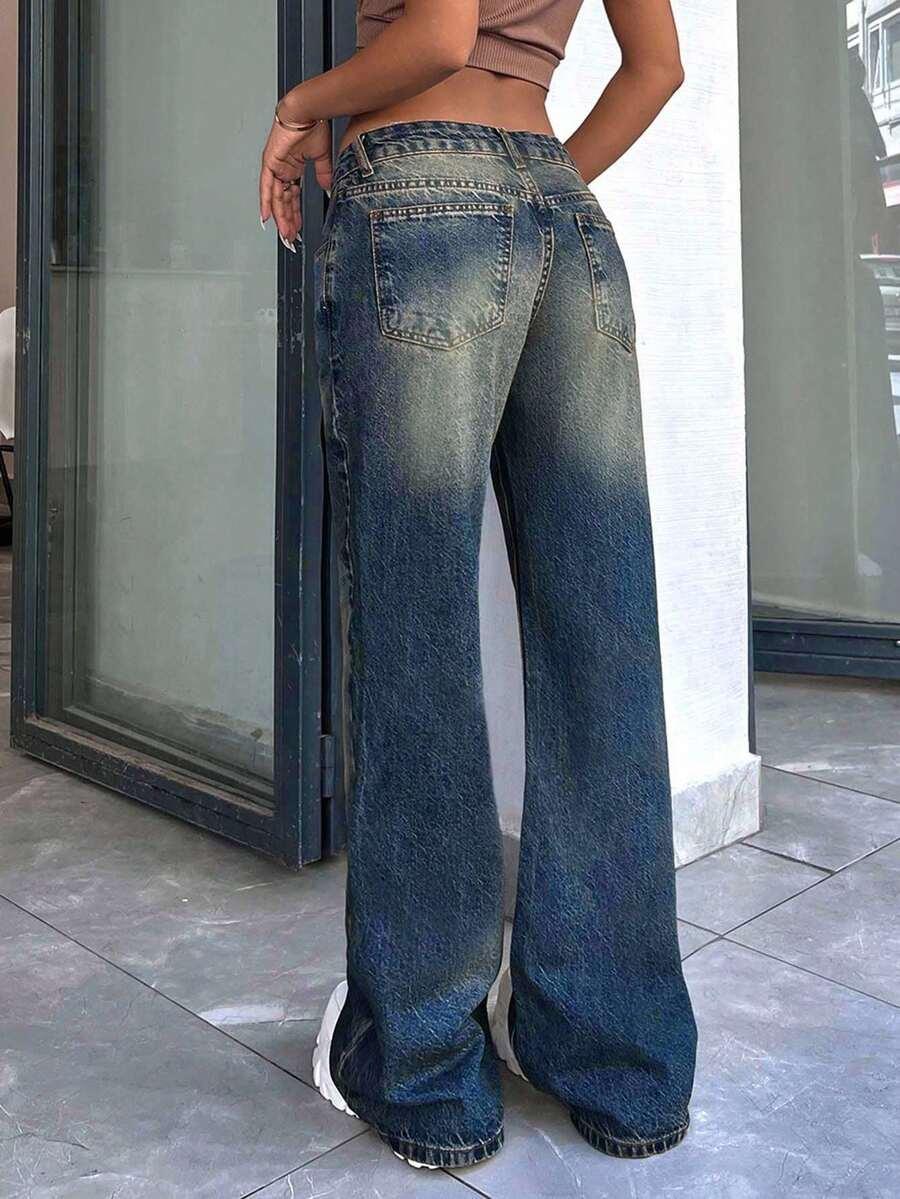 SPODNIE Z NISKIM STANEM vintage JEANS