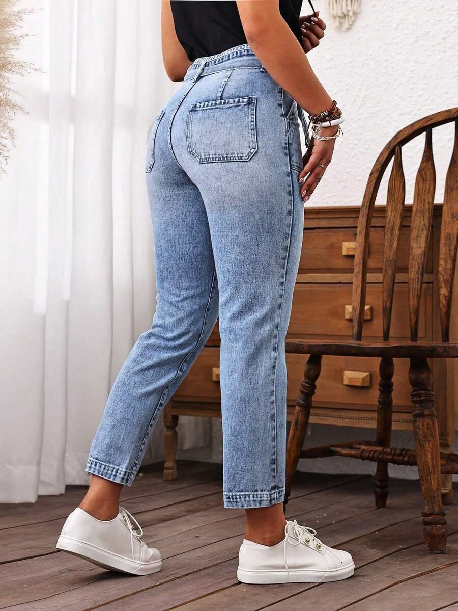 NIEBIESKIE SPODNIE JEANS