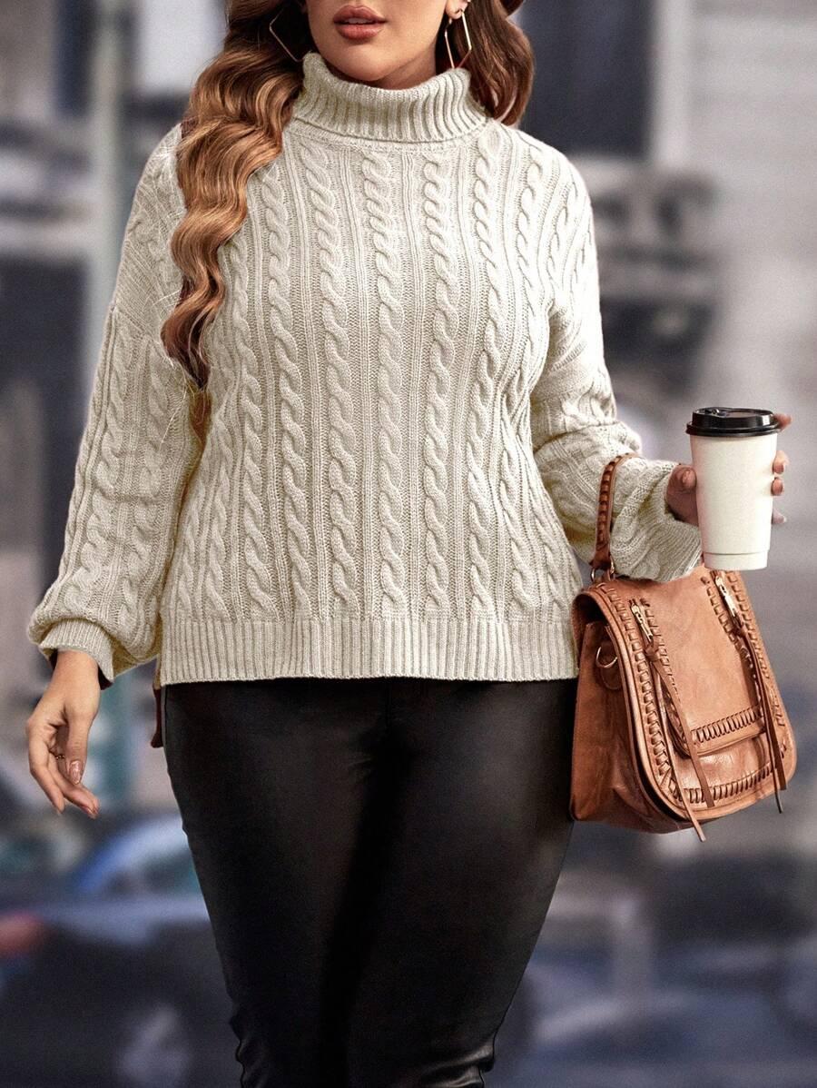 beżowy sweter wzór