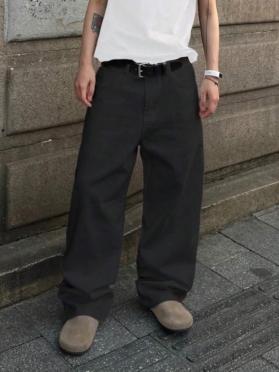 CZARNE SPODNIE JEANS