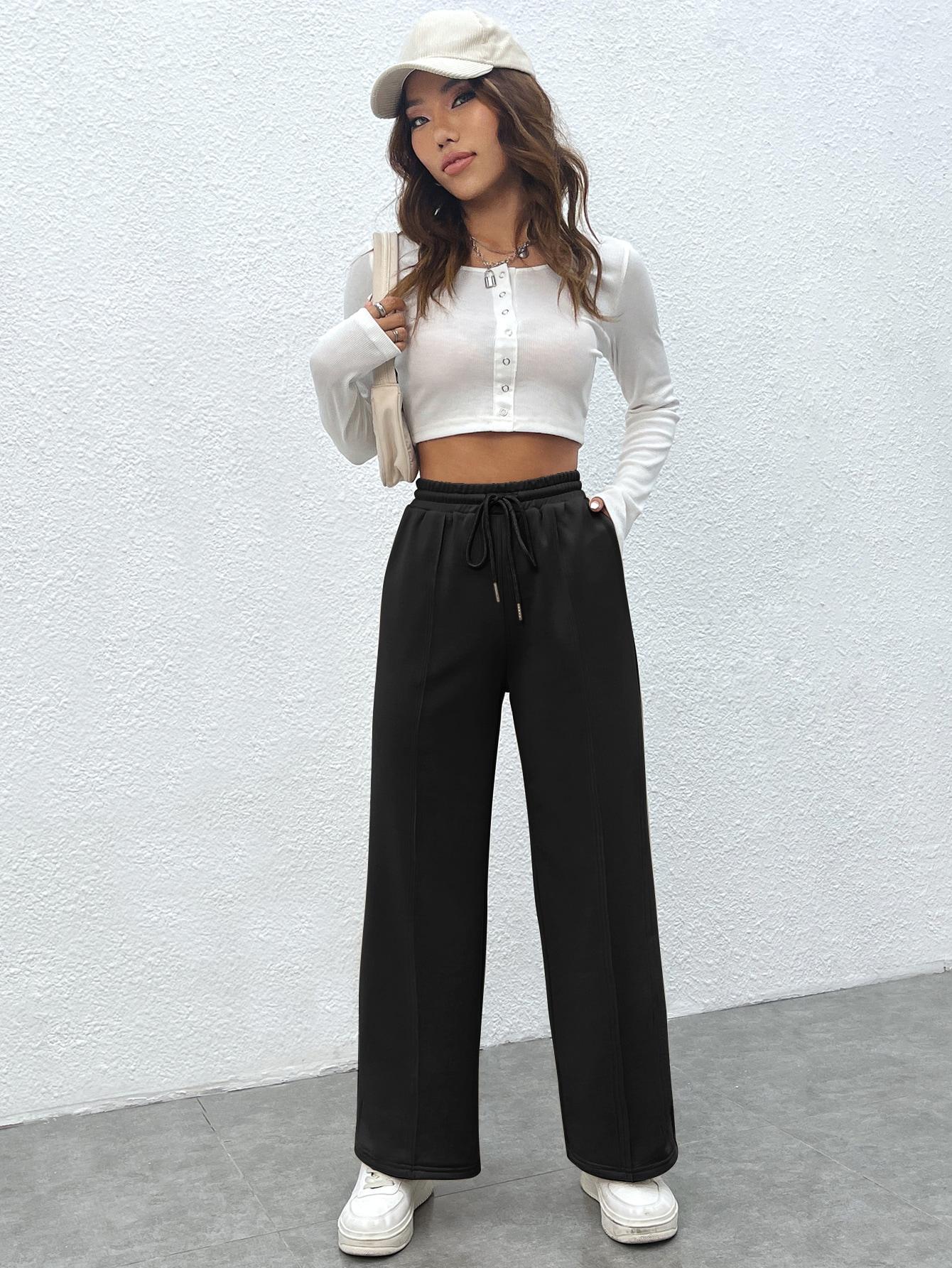 SPODNIE DRESOWE SZEROKIE NOGAWKI