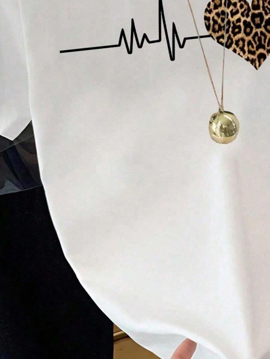 biały t-shirt nadruk 