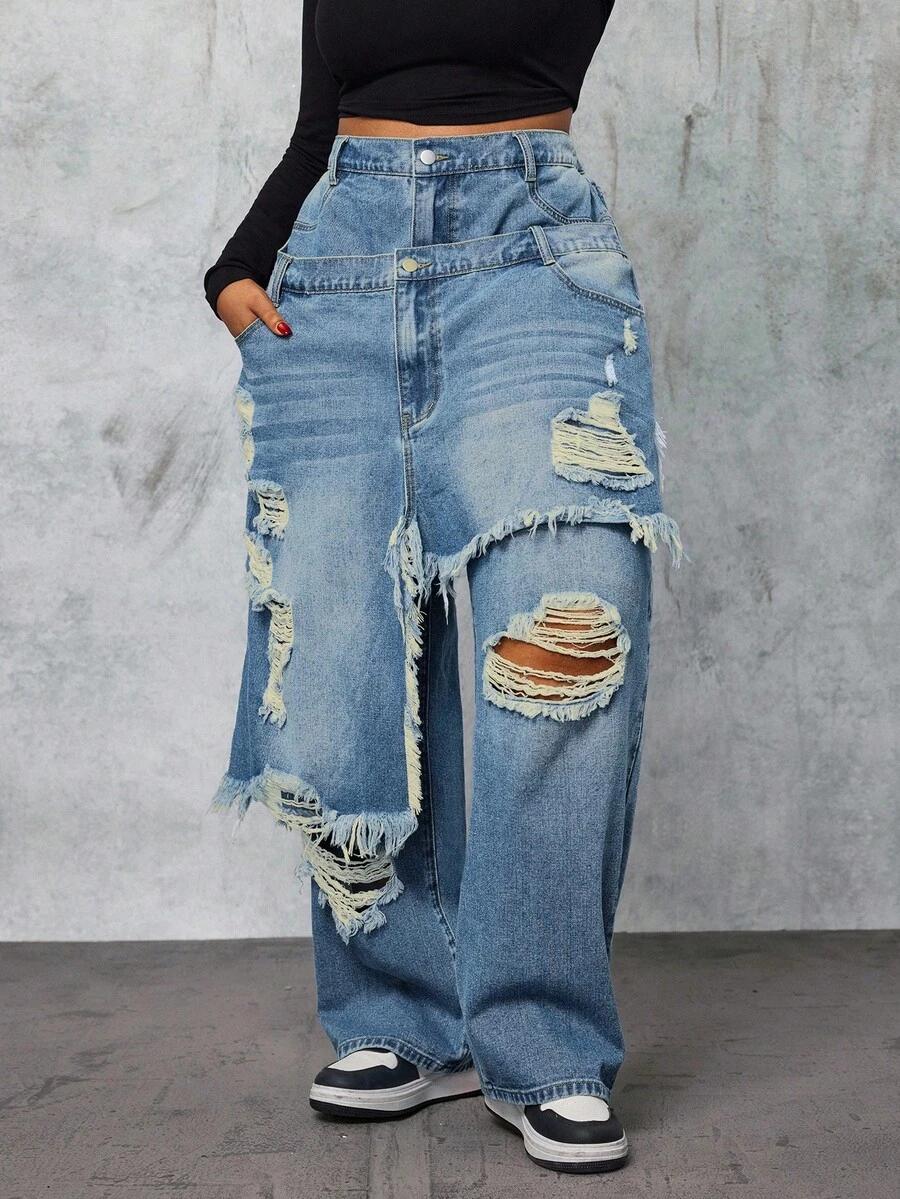 NIEBIESKIE SPODNIE JEANS 