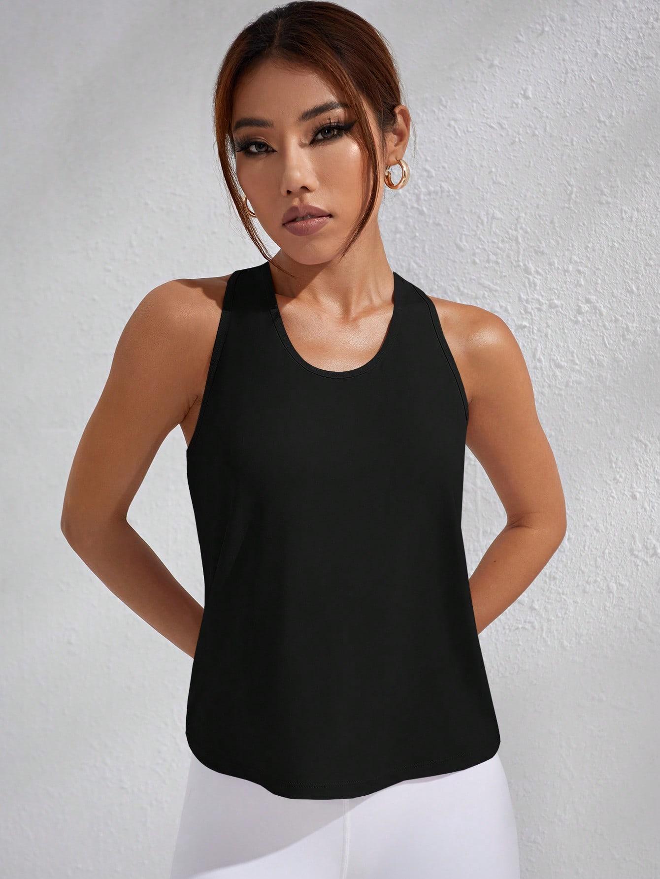 czarny sportowy top