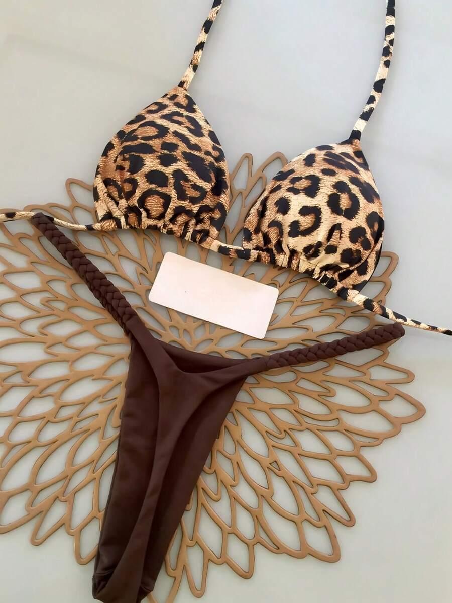 DWUCZĘŚCIOWY STRÓJ KĄPIELOWY ANIMAL PRINT