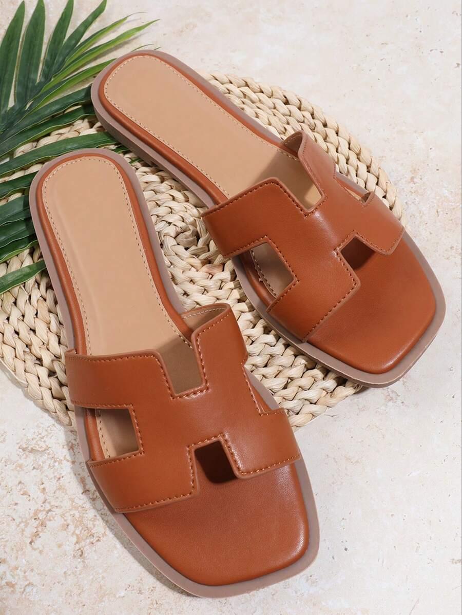 BRĄZOWE KLAPKI CASUAL