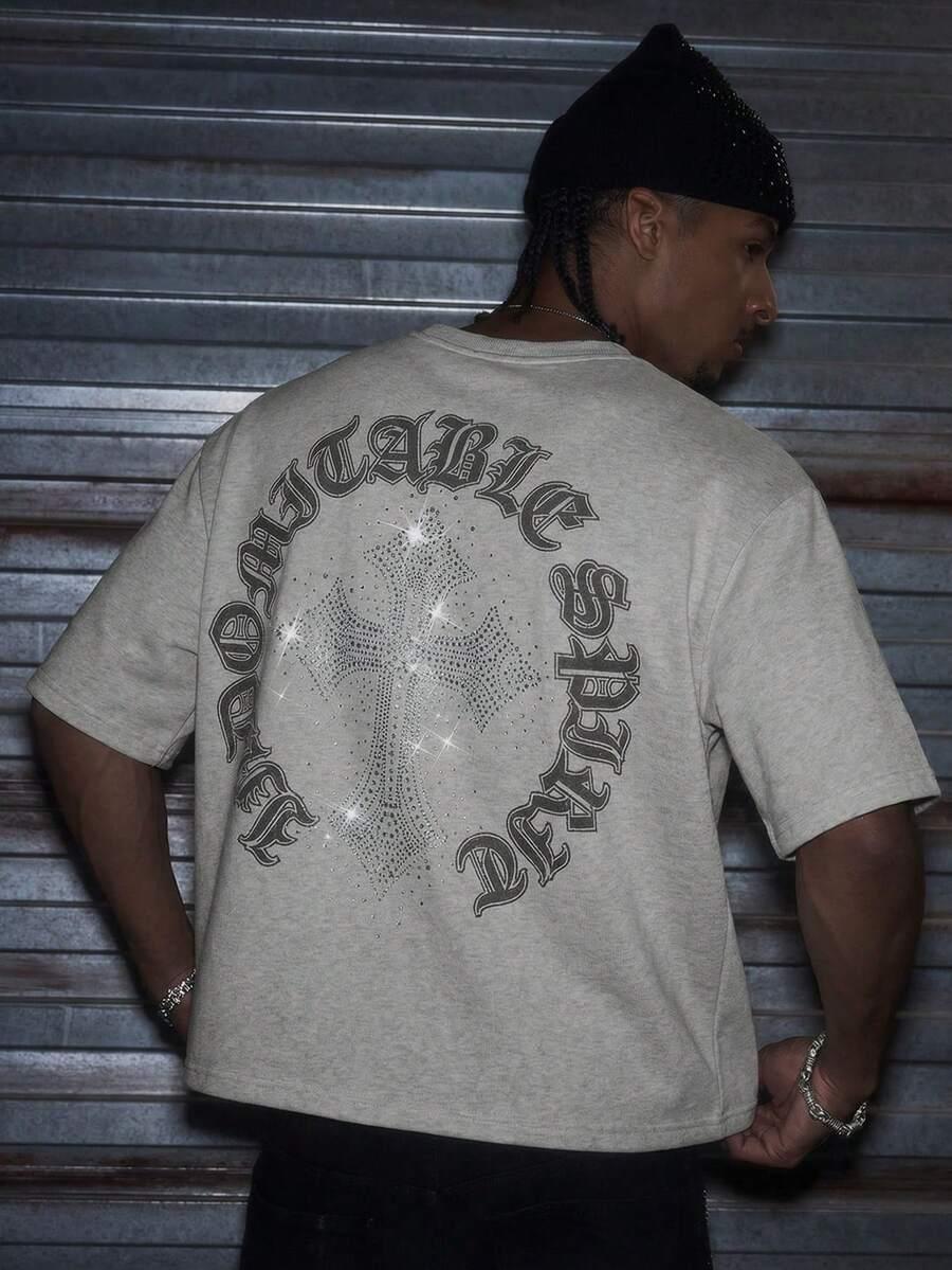 szary t-shirt zdobienie