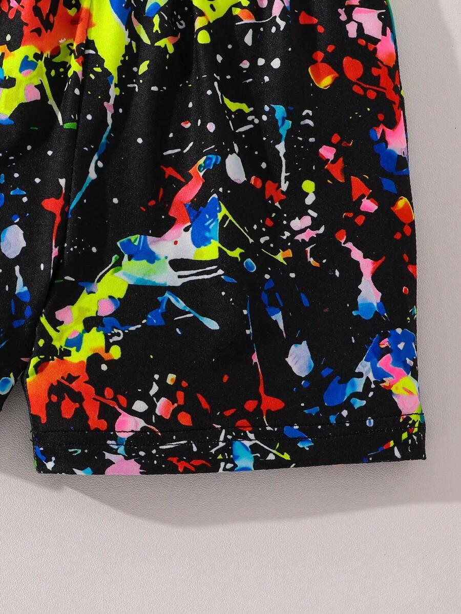 czarny t-shirt print