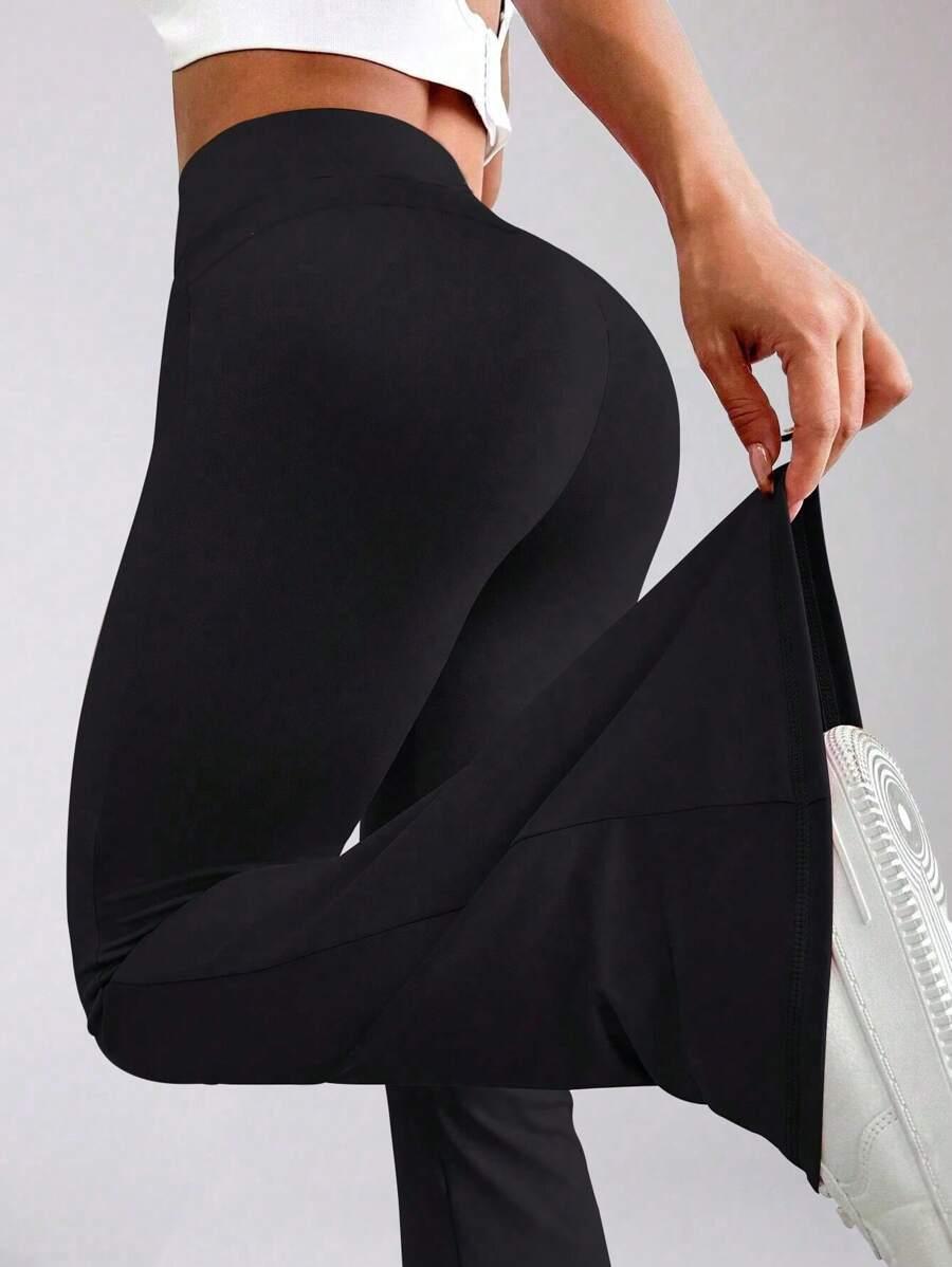 CZARNE LEGGINSY DZWONY