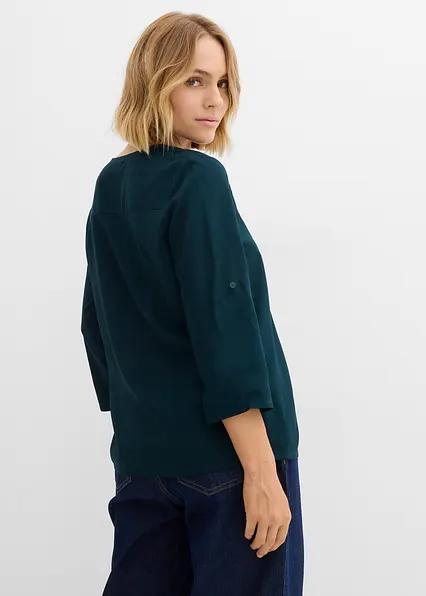 CIEMNOZIELONA BLUZKA KRÓTKI RĘKAW