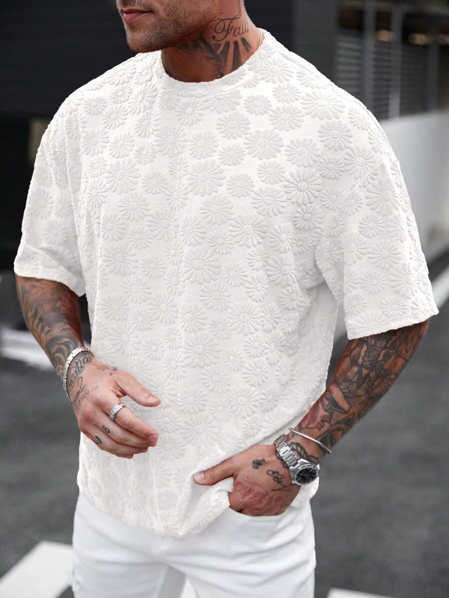 biały t-shirt oversize struktura 