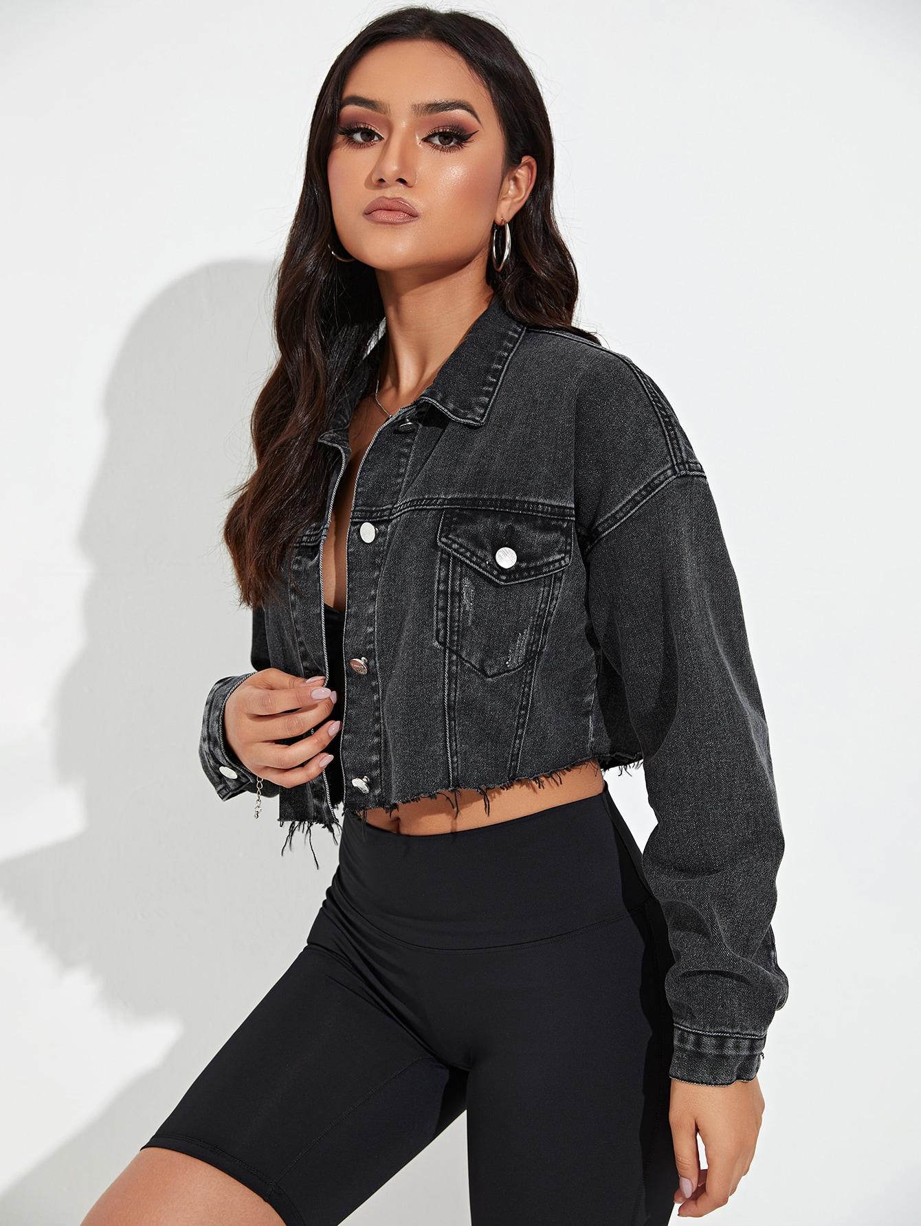 KRÓTKA KURTKA JEANS