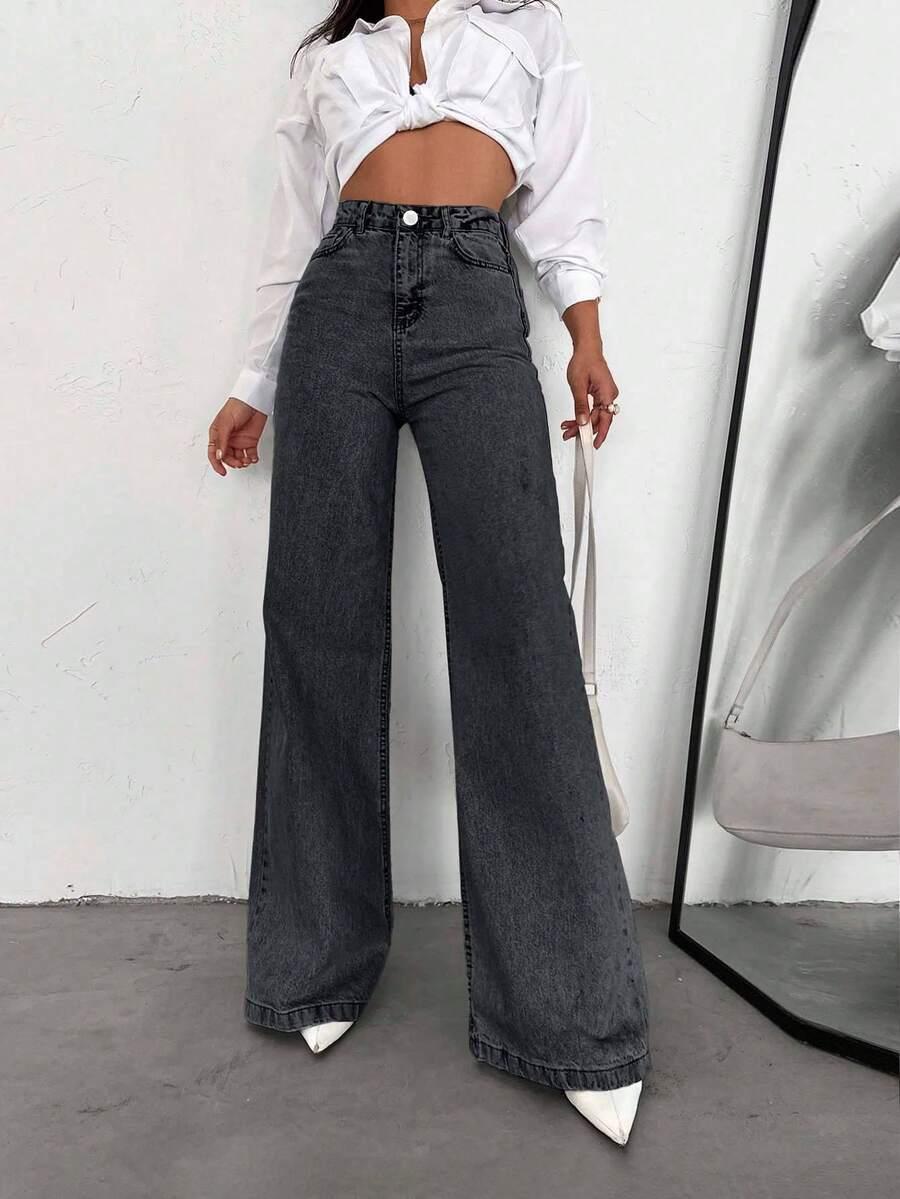 CZARNE SPODNIE JEANS