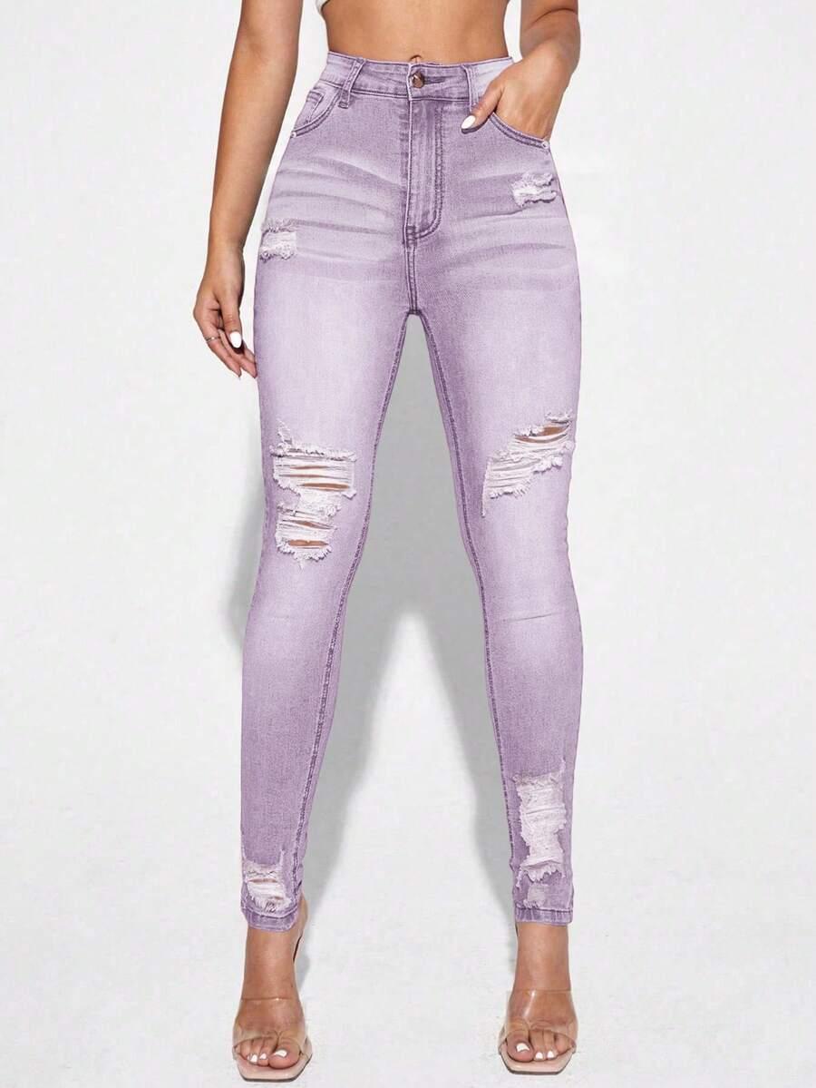 spodnie jeans wysoki stan 