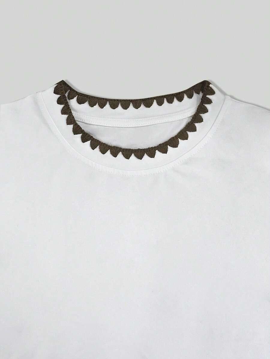 BIAŁY T-SHIRT KRÓTKI RĘKAW