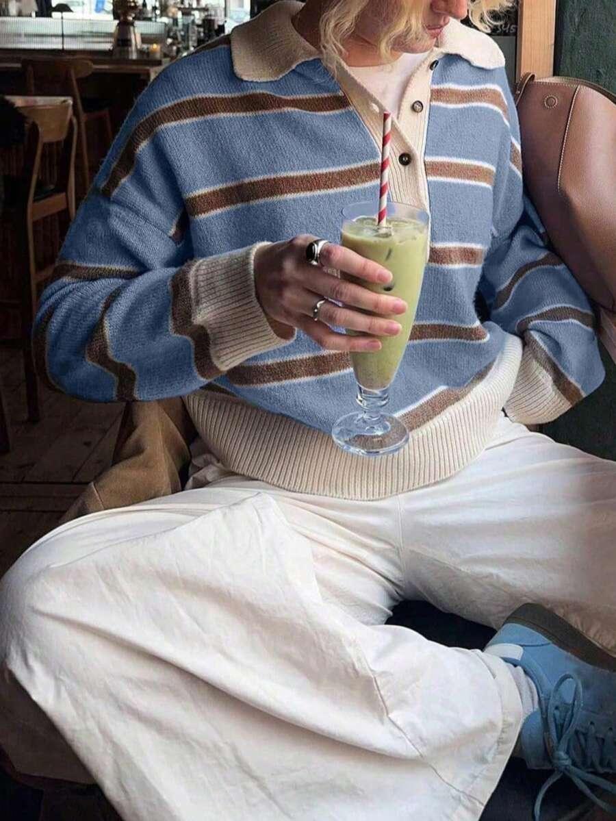 SWETER WZÓR PASKI 