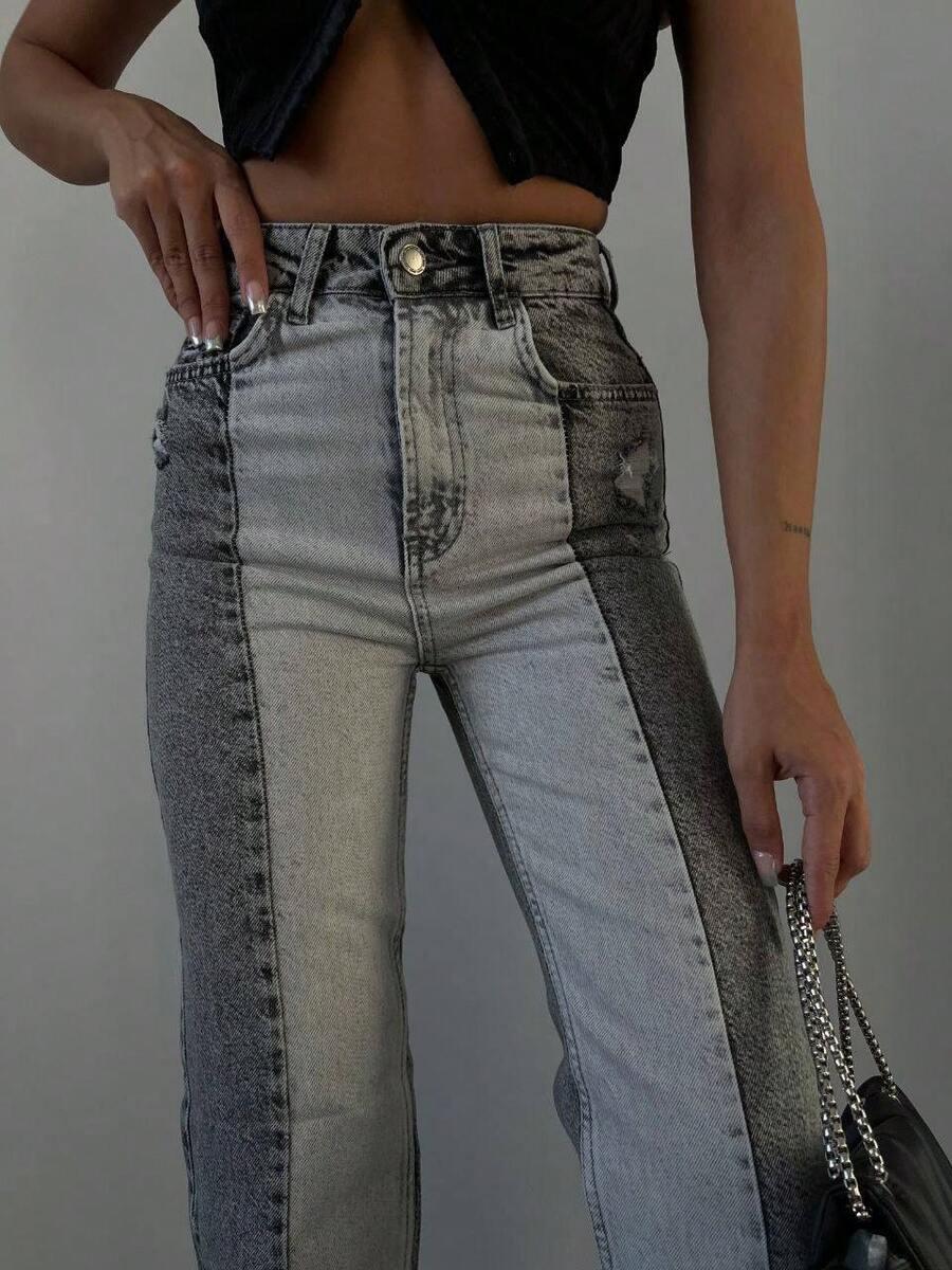SZARE SPODNIE JEANS