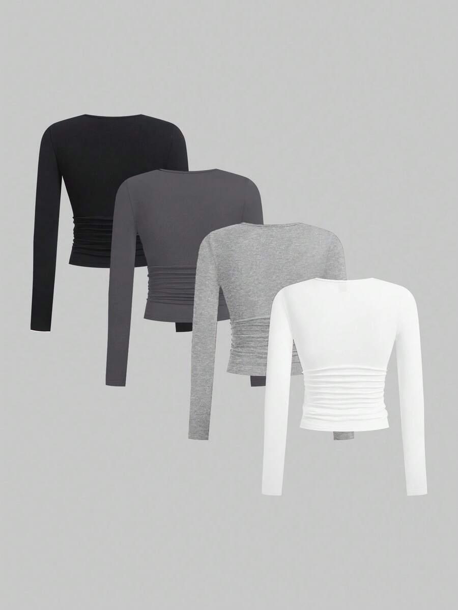 BLUZKA DŁUGI RĘKAW 3-PACK