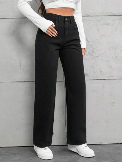 czarne spodnie jeans 