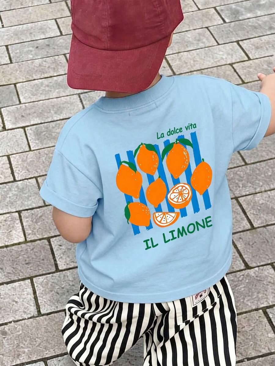 T-SHIRT Z NADRUKIEM NA PLECACH