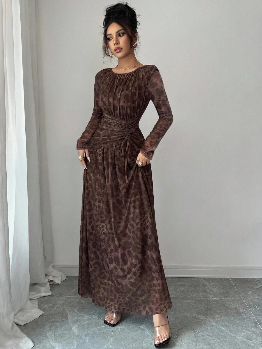 MAXI SUKIENKA ANIMAL PRINT MARSZCZENIE