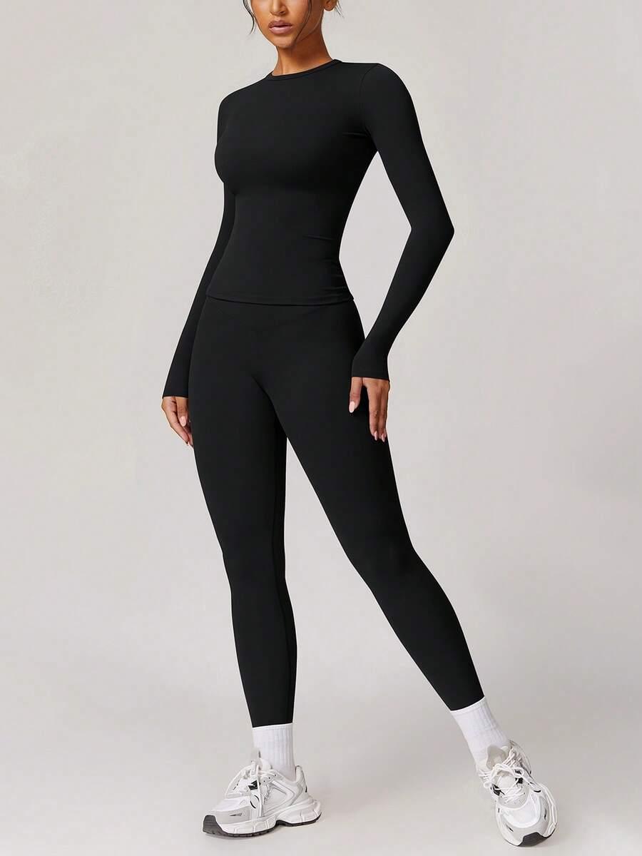 CZARNE SPORTOWE LEGGINSY