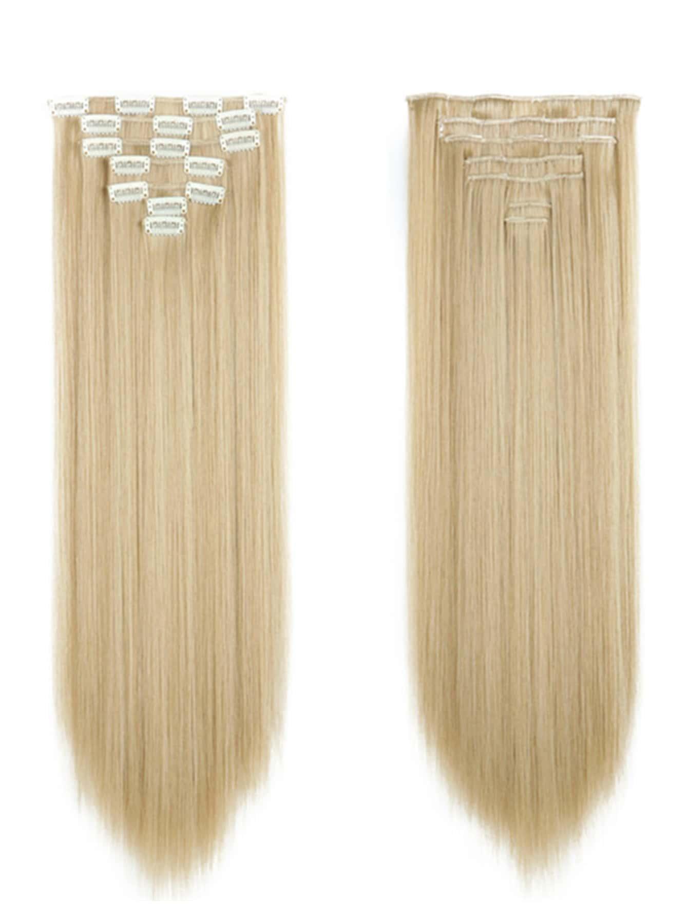 DOCZEPIANE PROSTE BLOND WŁOSY SYNTETYCZNE