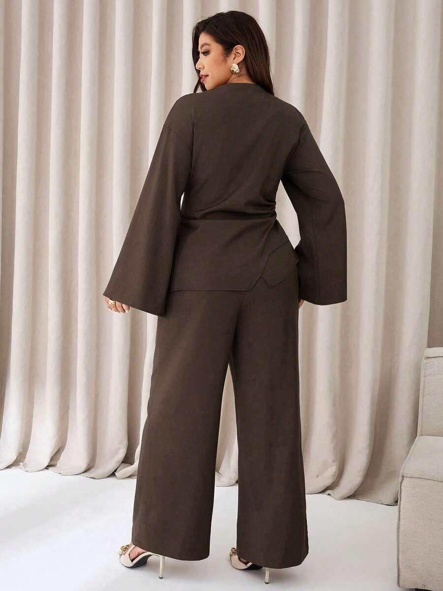 BRĄZOWE SPODNIE CASUAL