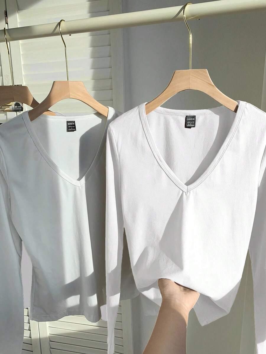 biała bluzka 3-pack