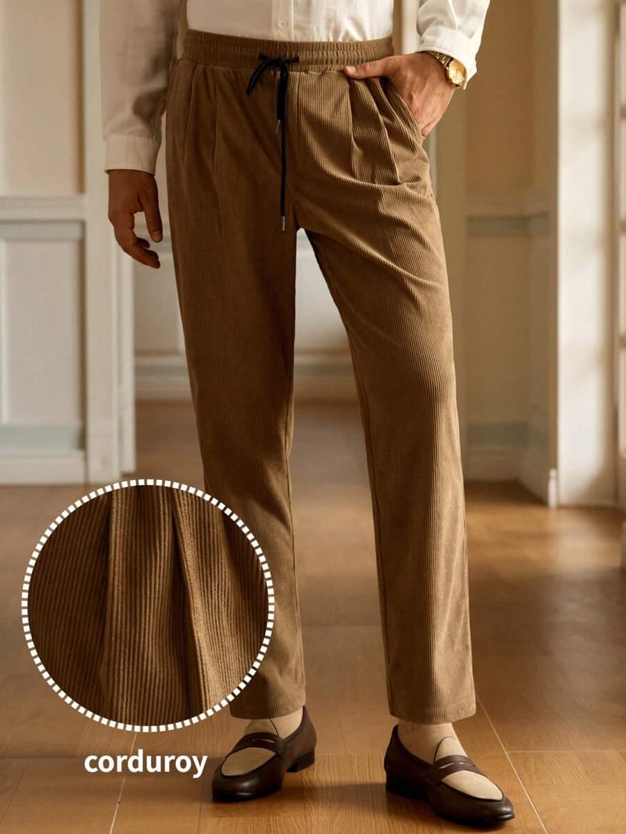 sztruksowe ELEGANCKIE SPODNIE