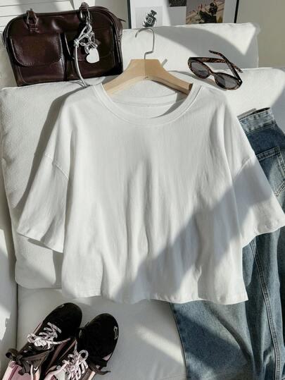 biały t-shirt basic