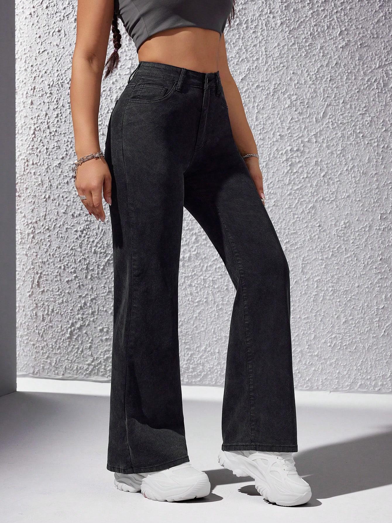 SZARE SPODNIE JEANS KIESZENIE 