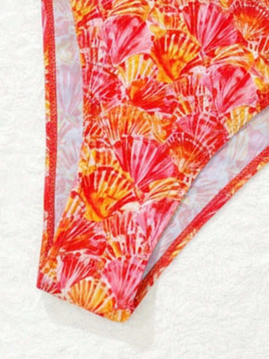 dwuczęściowy strój kąpielowy print