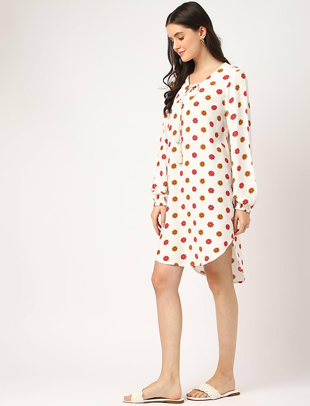 SUKIENKA DŁUGI RĘKAW PRINT T42-6249K-Y8