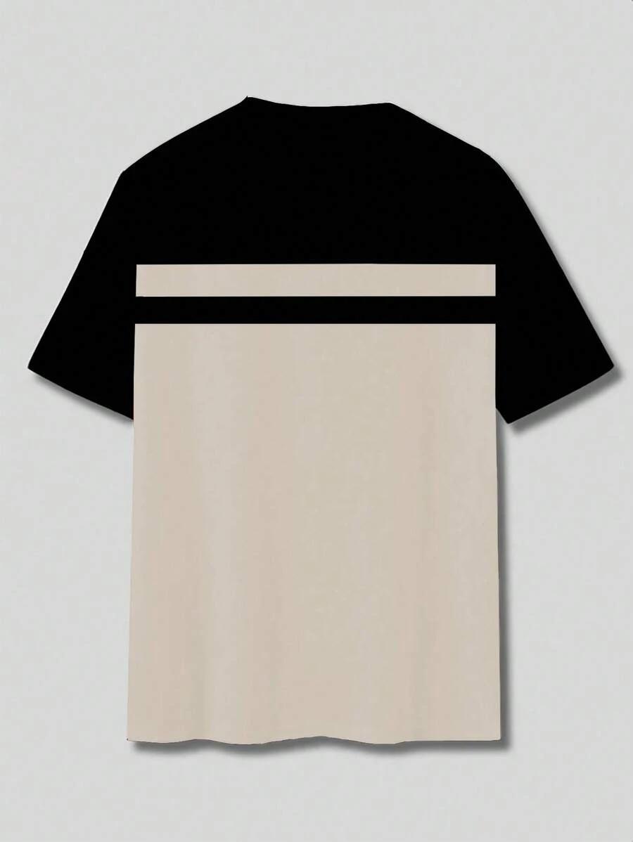 T-SHIRT OKRĄGŁY DEKOLT PRINT