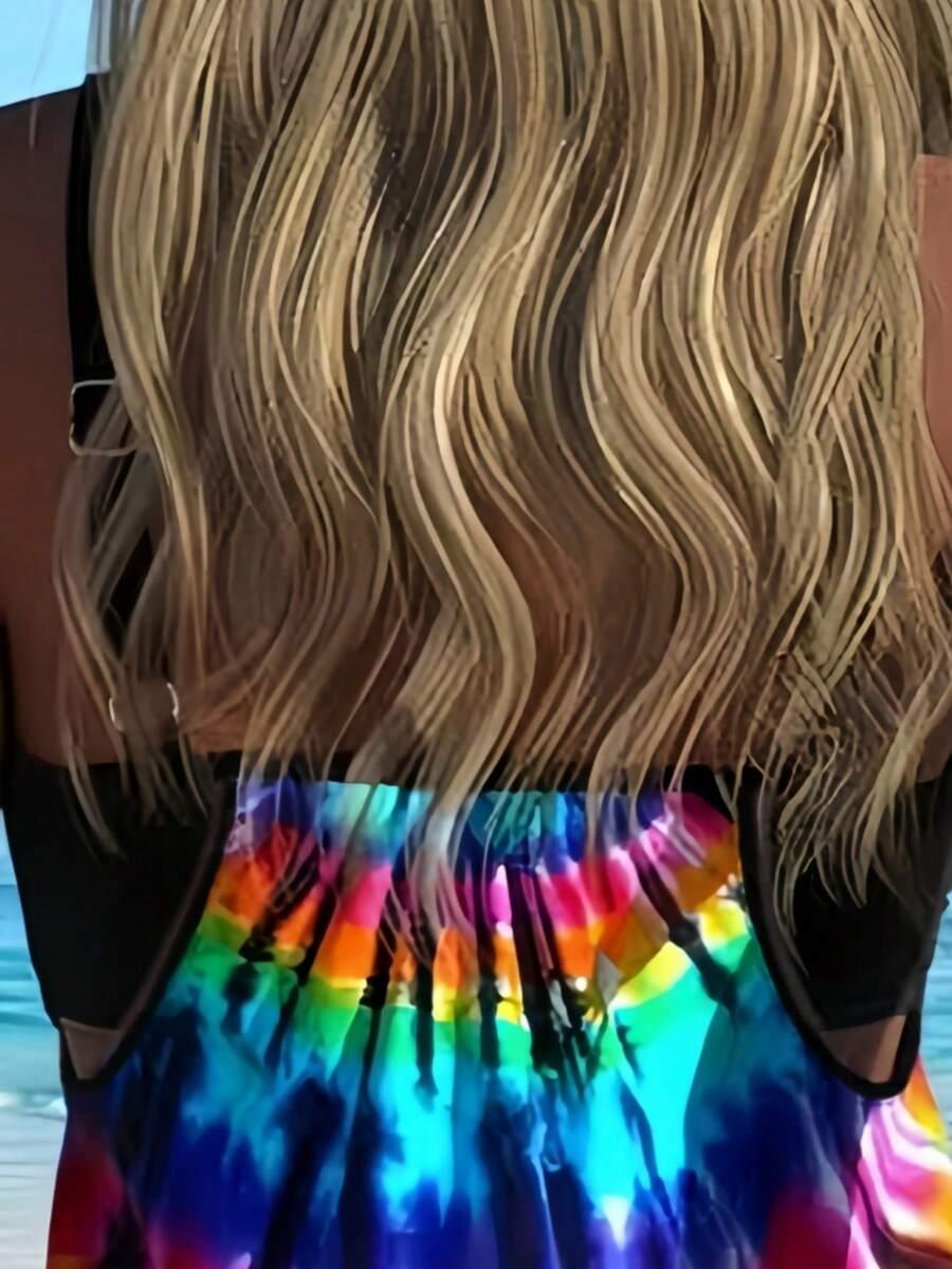 DWUCZĘŚCIOWY STRÓJ KĄPIELOWY WZÓR TIE DYE