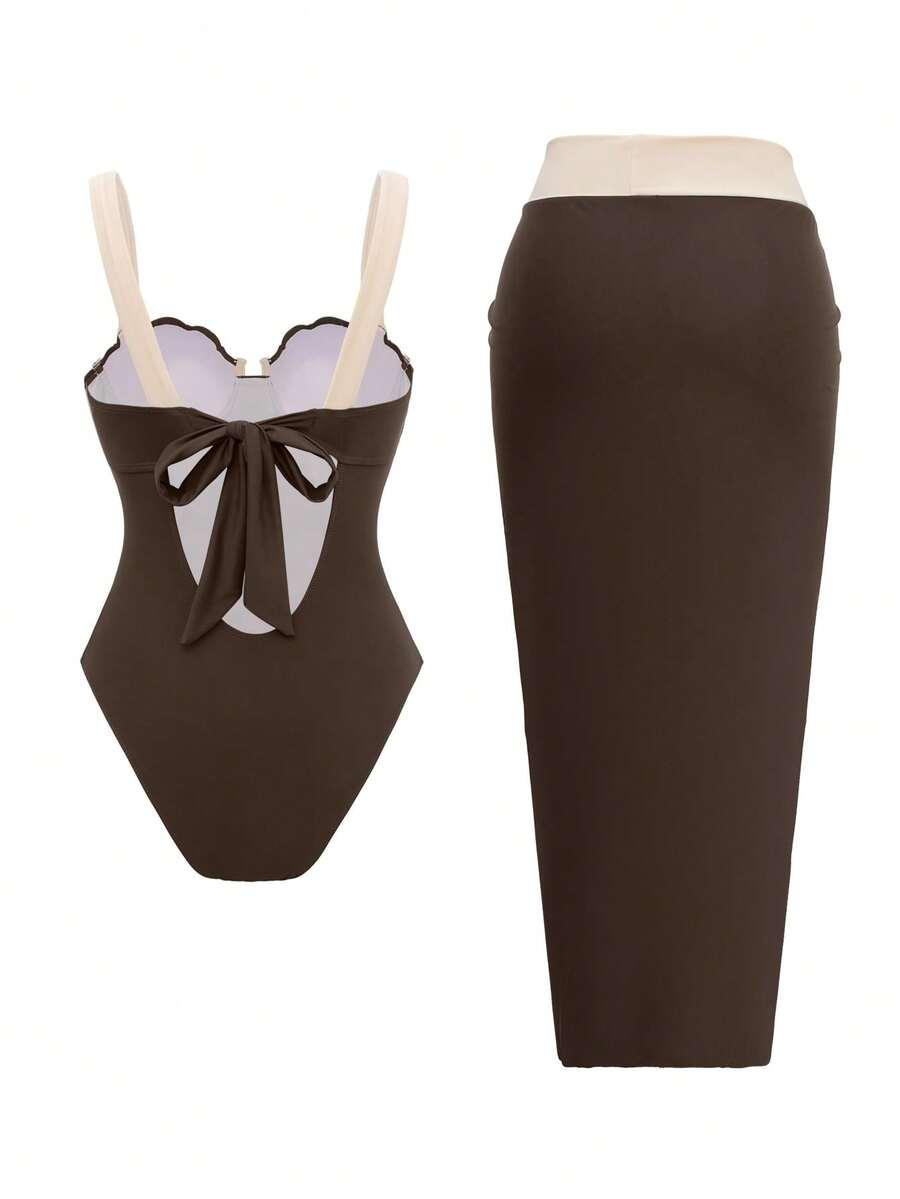 JEDNOCZĘŚCIOWY STRÓJ KĄPIELOWY SARONG KOMPLET