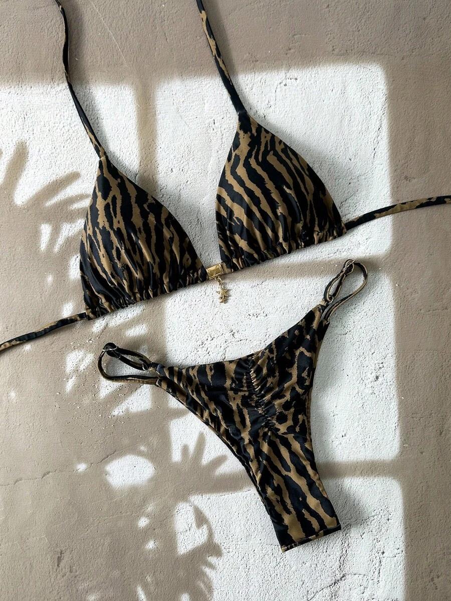 BIUSTONOSZ OD BIKINI W PANTERKĘ