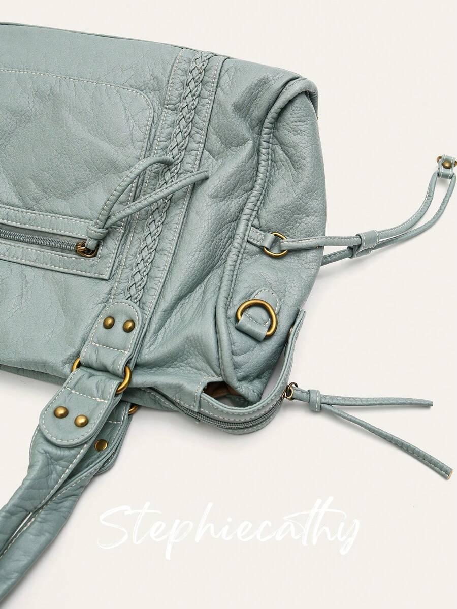 niebieska torba na ramie 38x29cm