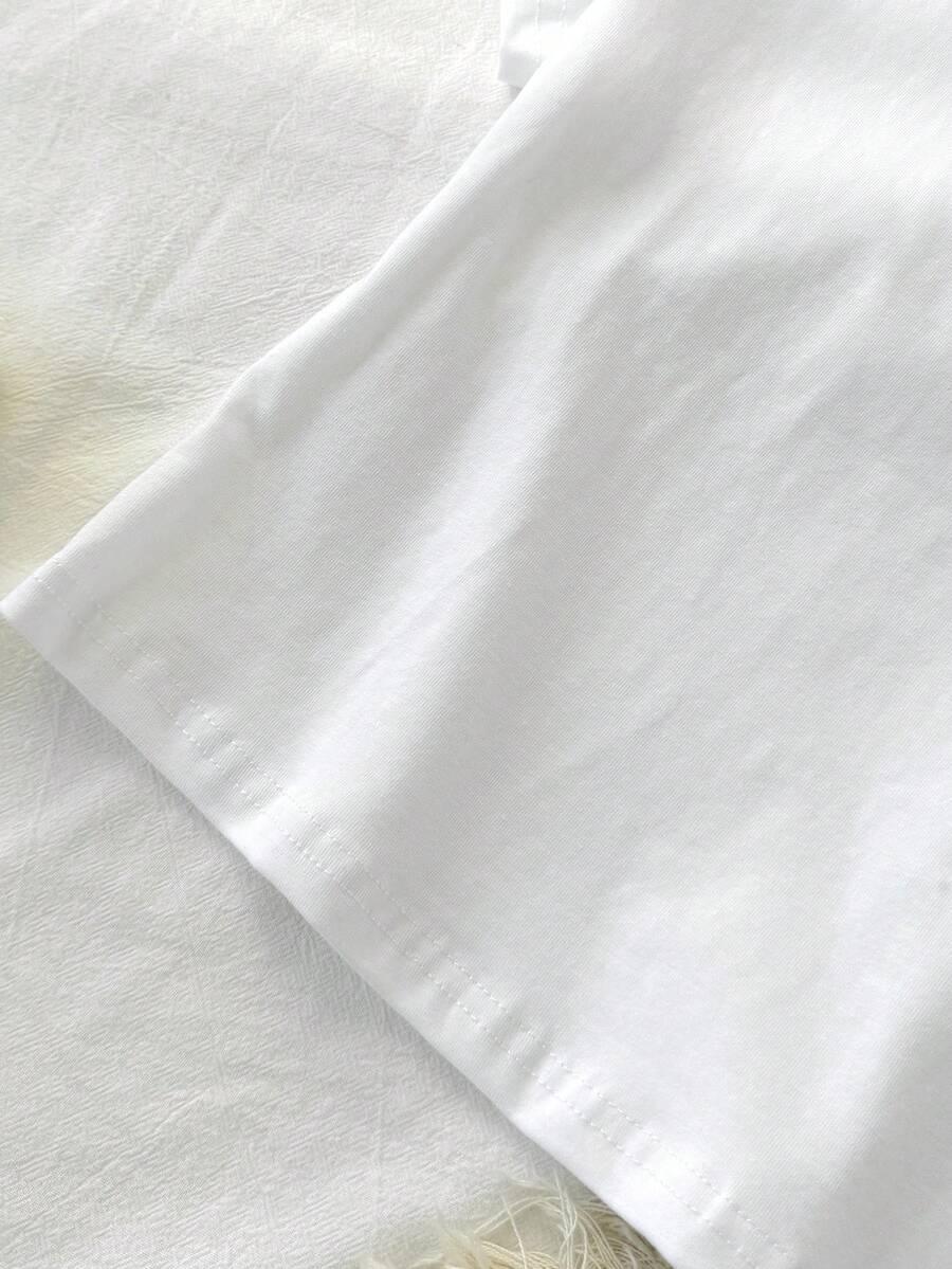 KLASYCZNY GŁADKI BIAŁY T-SHIRT BASIC