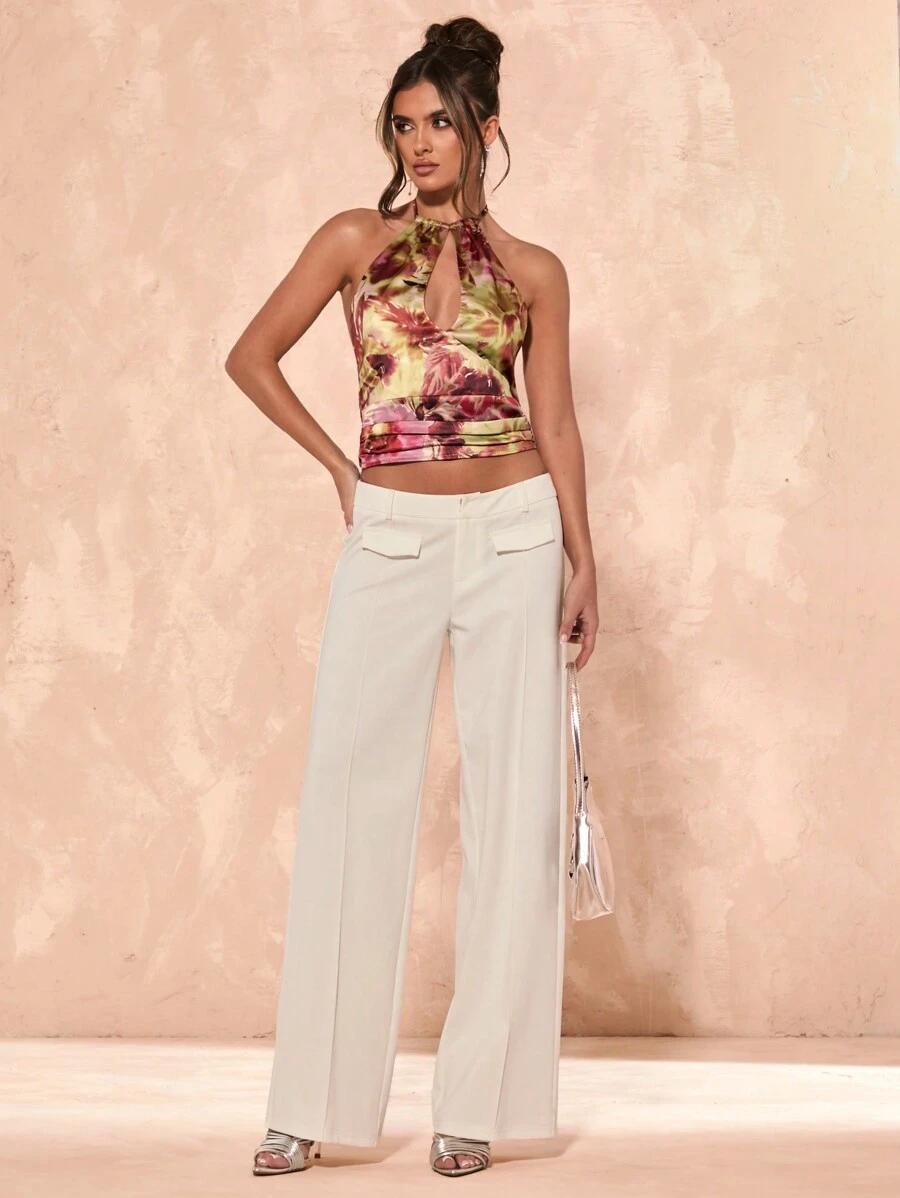 TOP TYPU HALTER Z WYCIĘCIAMI