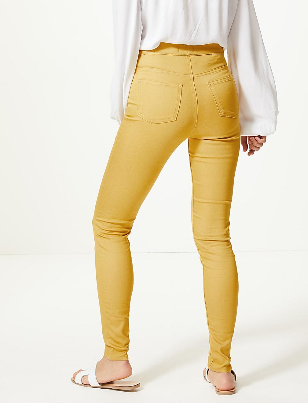 ŻÓŁTE SPODNIE CASUAL T57-8604-HN