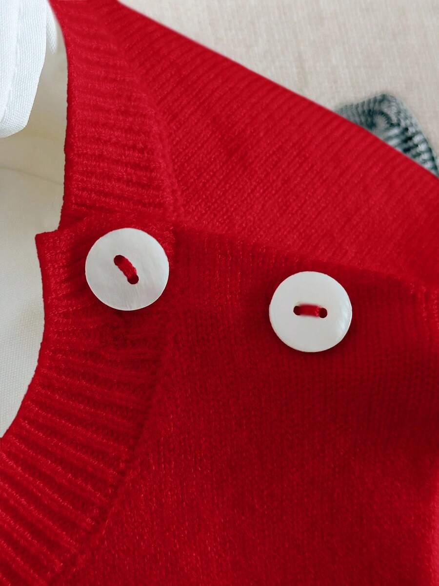 CZERWONY SWETER DZIANINA 