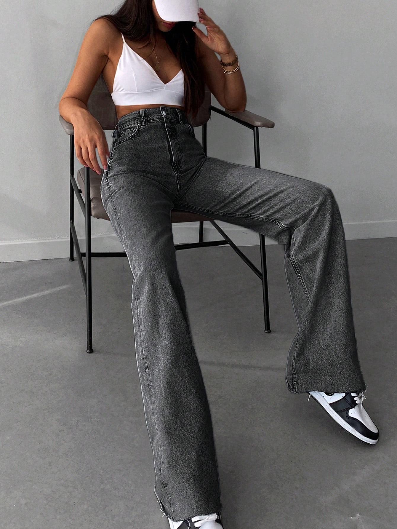 PROSTE SPODNIE JEANS WYSOKI STAN